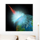 Asteroid Hits Planet Earth Wall Decal