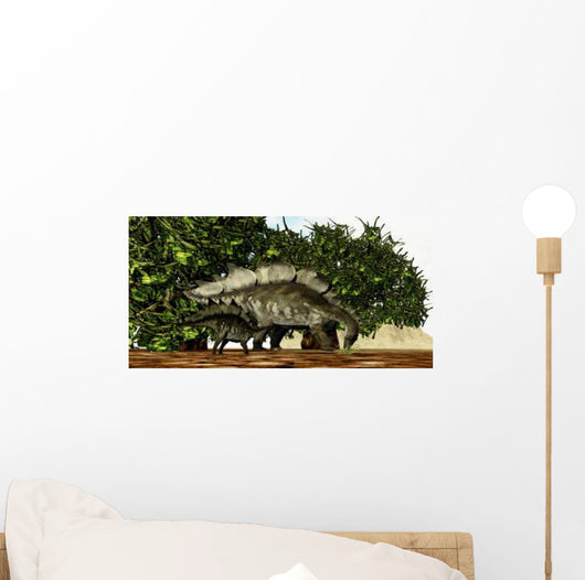 Stegosaurus Baby Looks to Wall Decal