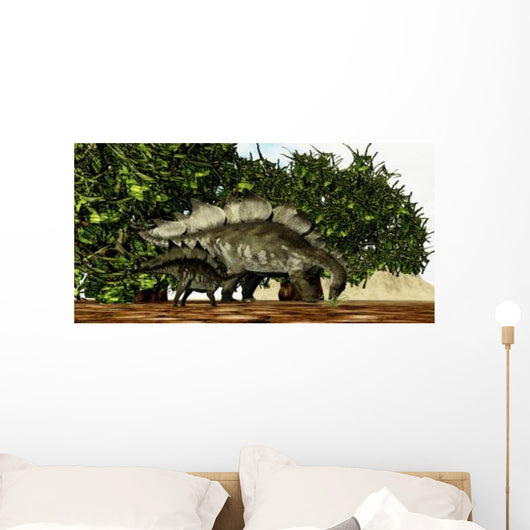 Stegosaurus Baby Looks to Wall Decal