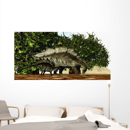Stegosaurus Baby Looks to Wall Decal