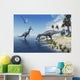 Suchomimus Dinosaurs Feed Fish Wall Decal