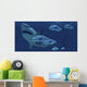 School Fish Encounter Monstrous Wall Decal