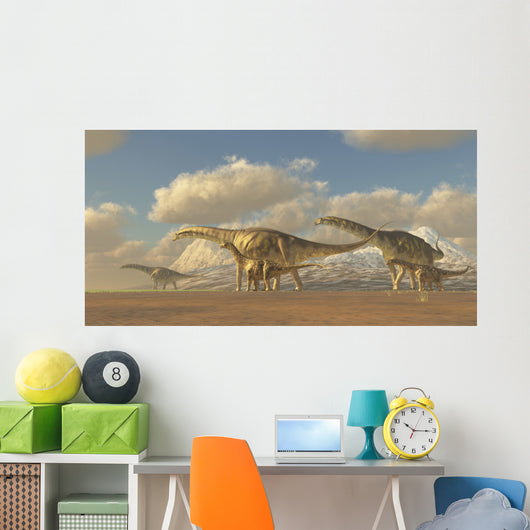 Herd Argentinosaurus Dinosaurs Wall Decal