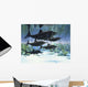 Group Ichthyosaurs Swimming Prehistoric Wall Decal