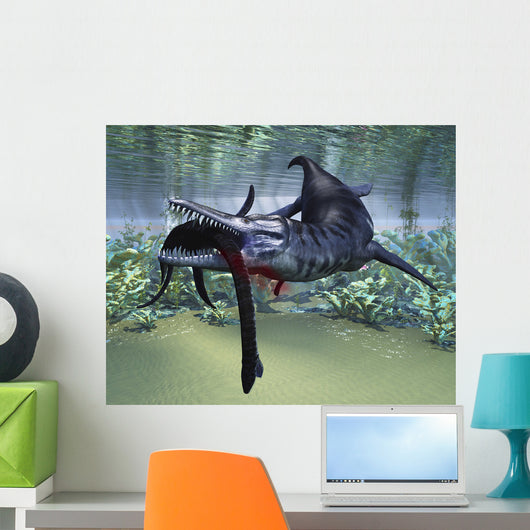 Liopleurodon Attacks Plesiosaurus Wall Decal
