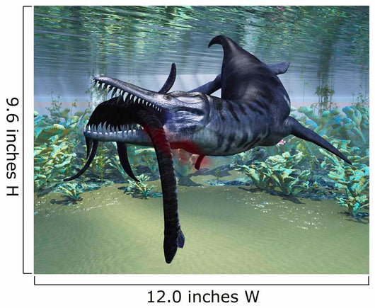 Liopleurodon Attacks Plesiosaurus Wall Decal