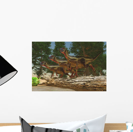 Group Herbivorous Hypsilophodon Dinosaurs Wall Decal