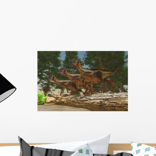 Group Herbivorous Hypsilophodon Dinosaurs Wall Decal