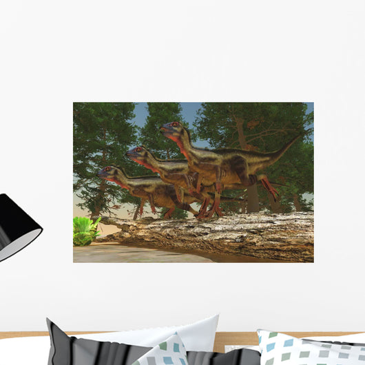 Group Herbivorous Hypsilophodon Dinosaurs Wall Decal