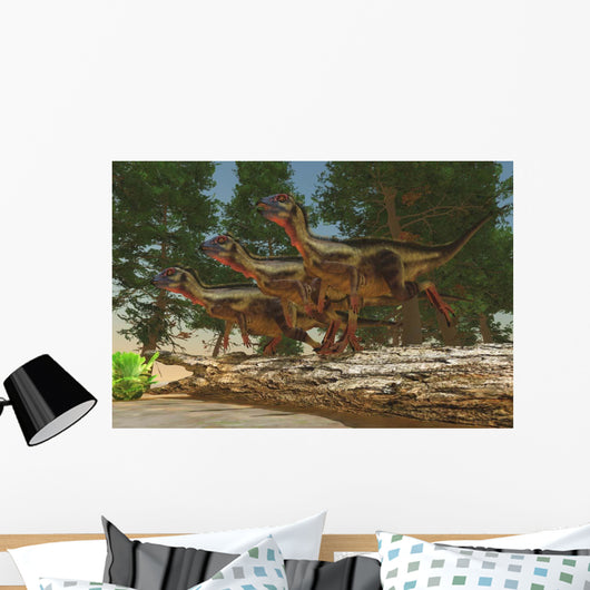 Group Herbivorous Hypsilophodon Dinosaurs Wall Decal
