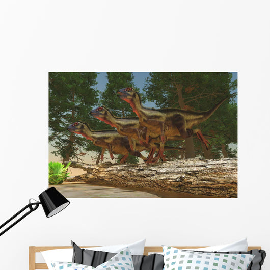 Group Herbivorous Hypsilophodon Dinosaurs Wall Decal