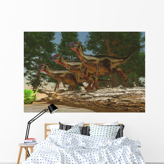Group Herbivorous Hypsilophodon Dinosaurs Wall Decal