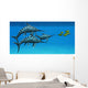 Group Fast Swimming Eurhinosaurus Wall Decal