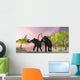Two Woolly Mammoths Searching Wall Decal