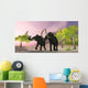 Two Woolly Mammoths Searching Wall Decal
