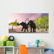 Two Woolly Mammoths Searching Wall Decal