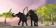 Two Woolly Mammoths Searching Wall Decal