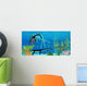 Dakosaurus Attacks Small Plesiosaurus Wall Decal