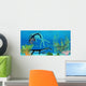 Dakosaurus Attacks Small Plesiosaurus Wall Decal