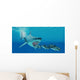 Huge Megalodon Shark Swims Wall Decal