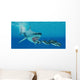 Huge Megalodon Shark Swims Wall Decal