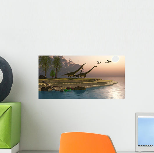 Mamenchisaurus Dinosaurs Walk to Wall Decal