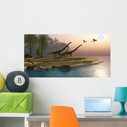 Mamenchisaurus Dinosaurs Walk to Wall Decal
