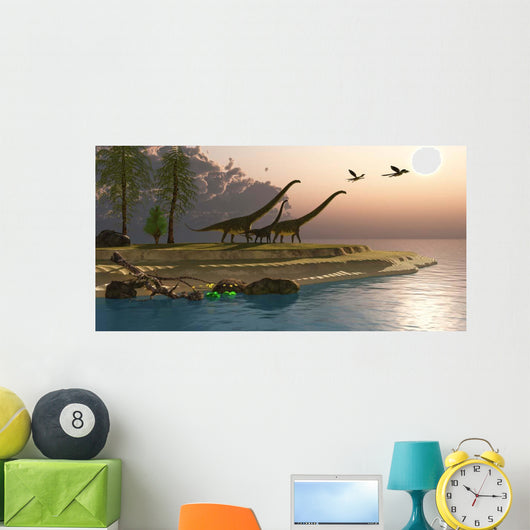 Mamenchisaurus Dinosaurs Walk to Wall Decal