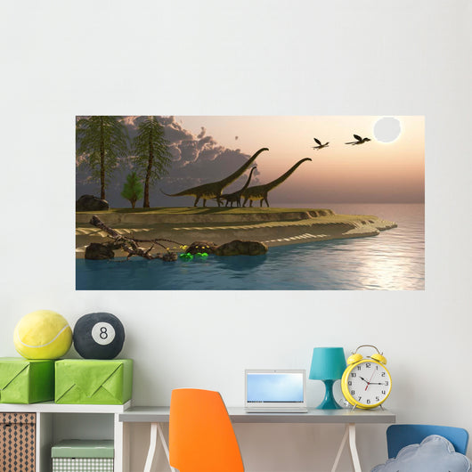 Mamenchisaurus Dinosaurs Walk to Wall Decal