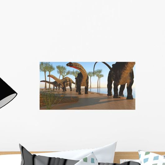 Herd Apatosaurus Dinosaurs Wall Decal