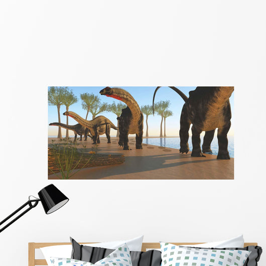 Herd Apatosaurus Dinosaurs Wall Decal