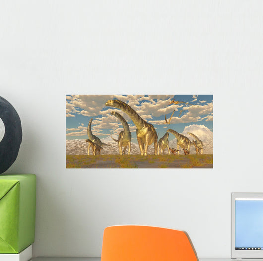 Hypsilophodon and Pteranodon Dinosaurs Wall Decal