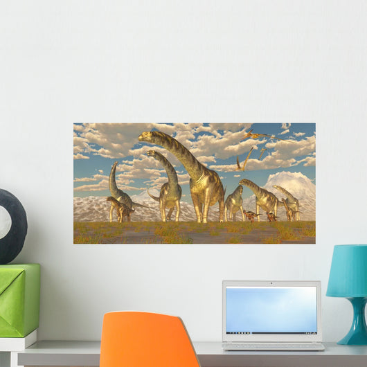 Hypsilophodon and Pteranodon Dinosaurs Wall Decal