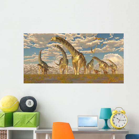 Hypsilophodon and Pteranodon Dinosaurs Wall Decal