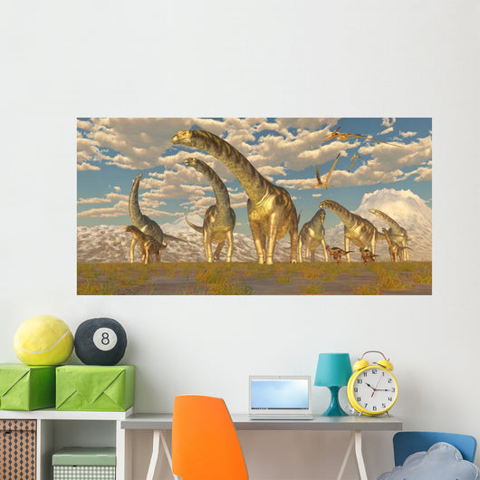 Hypsilophodon and Pteranodon Dinosaurs Wall Decal