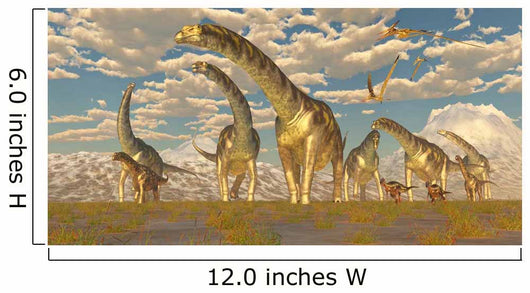 Hypsilophodon and Pteranodon Dinosaurs Wall Decal