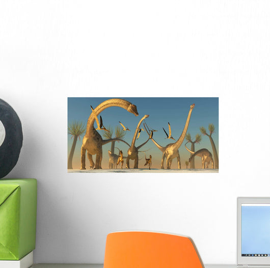 Herd Diplodocus Dinosaurs Wall Decal