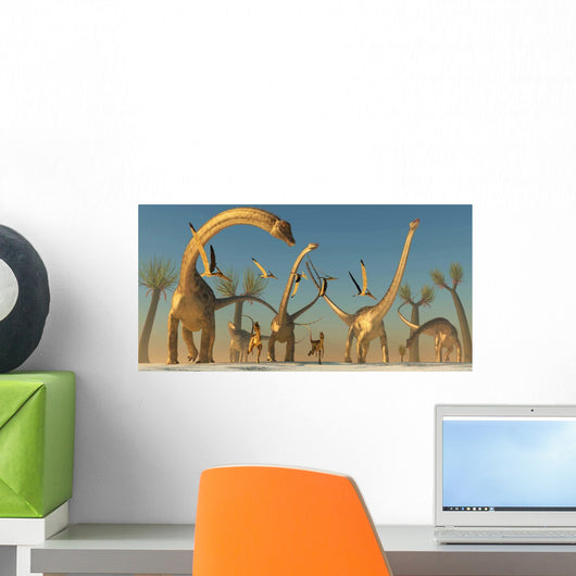 Herd Diplodocus Dinosaurs Wall Decal