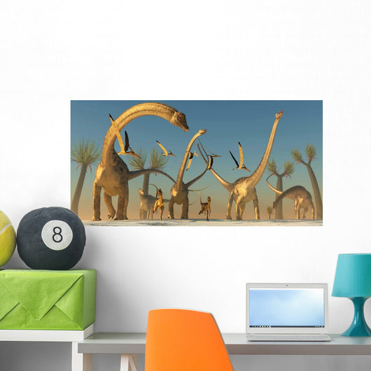 Herd Diplodocus Dinosaurs Wall Decal