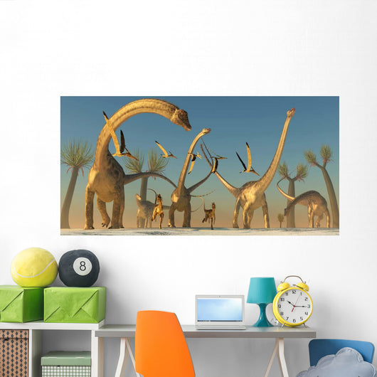Herd Diplodocus Dinosaurs Wall Decal