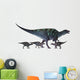 Maiasaura Dinosaur with Offspring Wall Decal Design 2