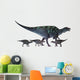 Maiasaura Dinosaur with Offspring Wall Decal Design 2