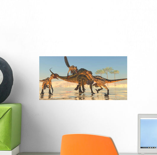 Pack Deinonychus Dinosaurs Attack Wall Decal