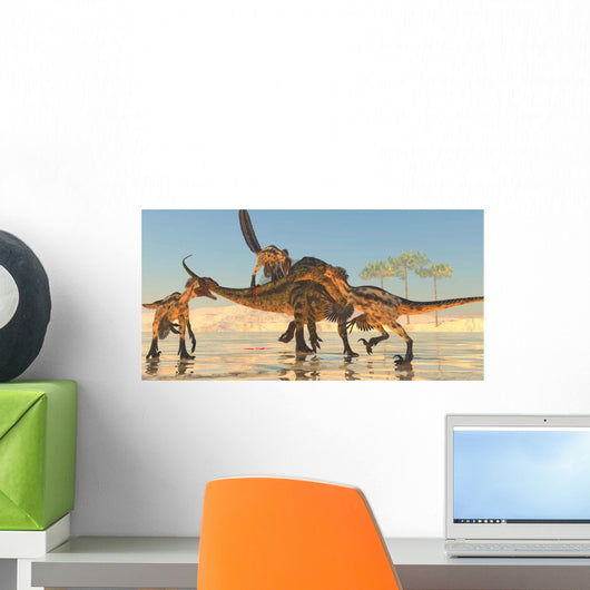 Pack Deinonychus Dinosaurs Attack Wall Decal