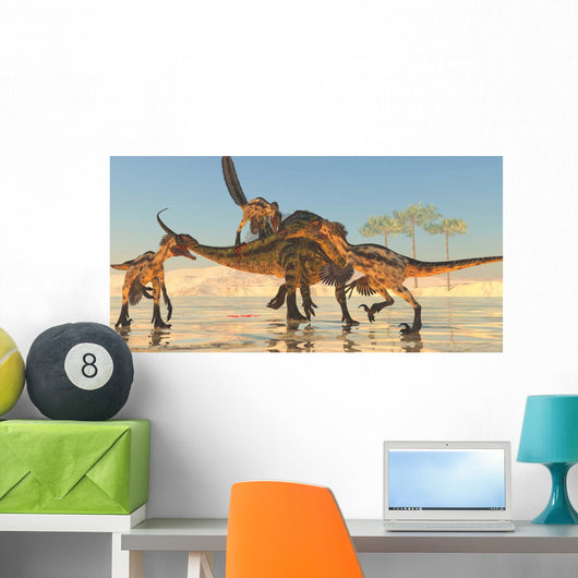 Pack Deinonychus Dinosaurs Attack Wall Decal
