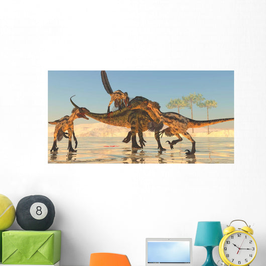Pack Deinonychus Dinosaurs Attack Wall Decal