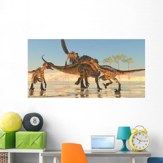 Pack Deinonychus Dinosaurs Attack Wall Decal
