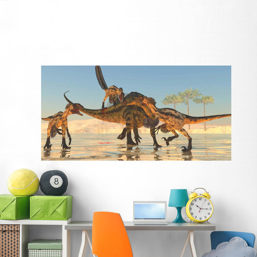 Pack Deinonychus Dinosaurs Attack Wall Decal