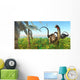 Two Apatosaurus Dinosaurs Lush Wall Decal