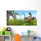 Two Apatosaurus Dinosaurs Lush Wall Decal